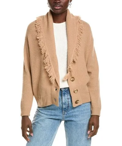 27 Miles Malibu Fringed Wool & Cashmere-Blend Cardigan