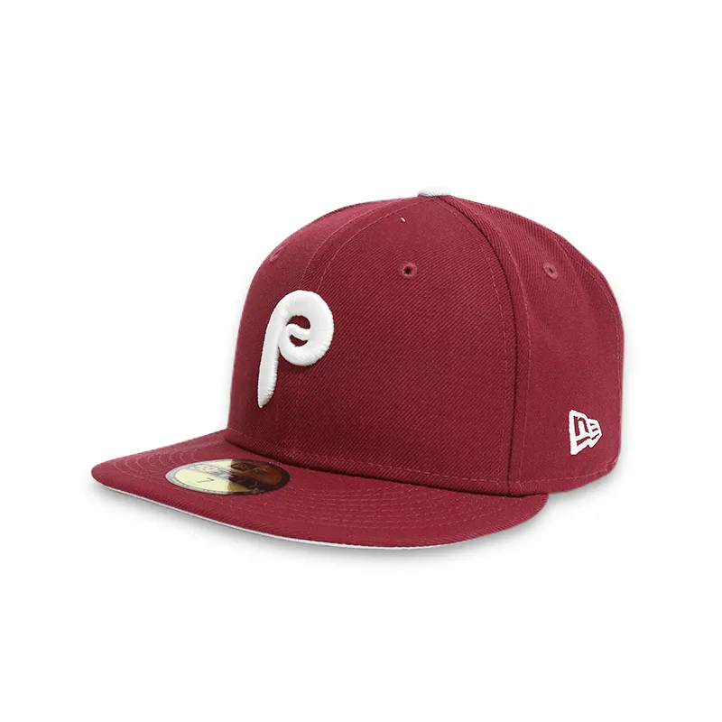 Philadelphia Phillies 1980 World Series Burgundy Men's Fitted Caps