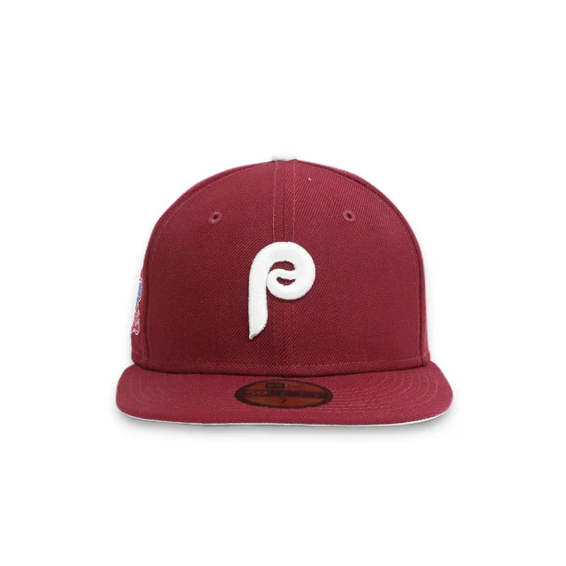 Philadelphia Phillies 1980 World Series Burgundy Men's Fitted Caps