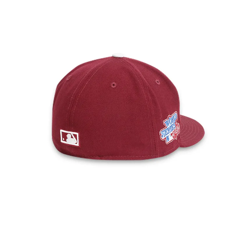 Philadelphia Phillies 1980 World Series Burgundy Men's Fitted Caps