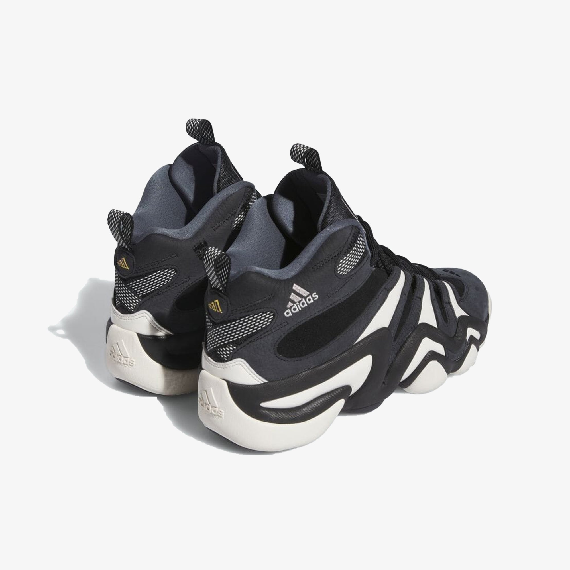 adidas CRAZY 8 sneakers in black, white, and purple colorway