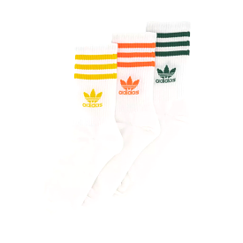 Adidas Crew Sock Bundle in Gold, Orange, and Green