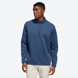 Adidas Navy 1/4 Zip Pullover with Water Repellent Technology