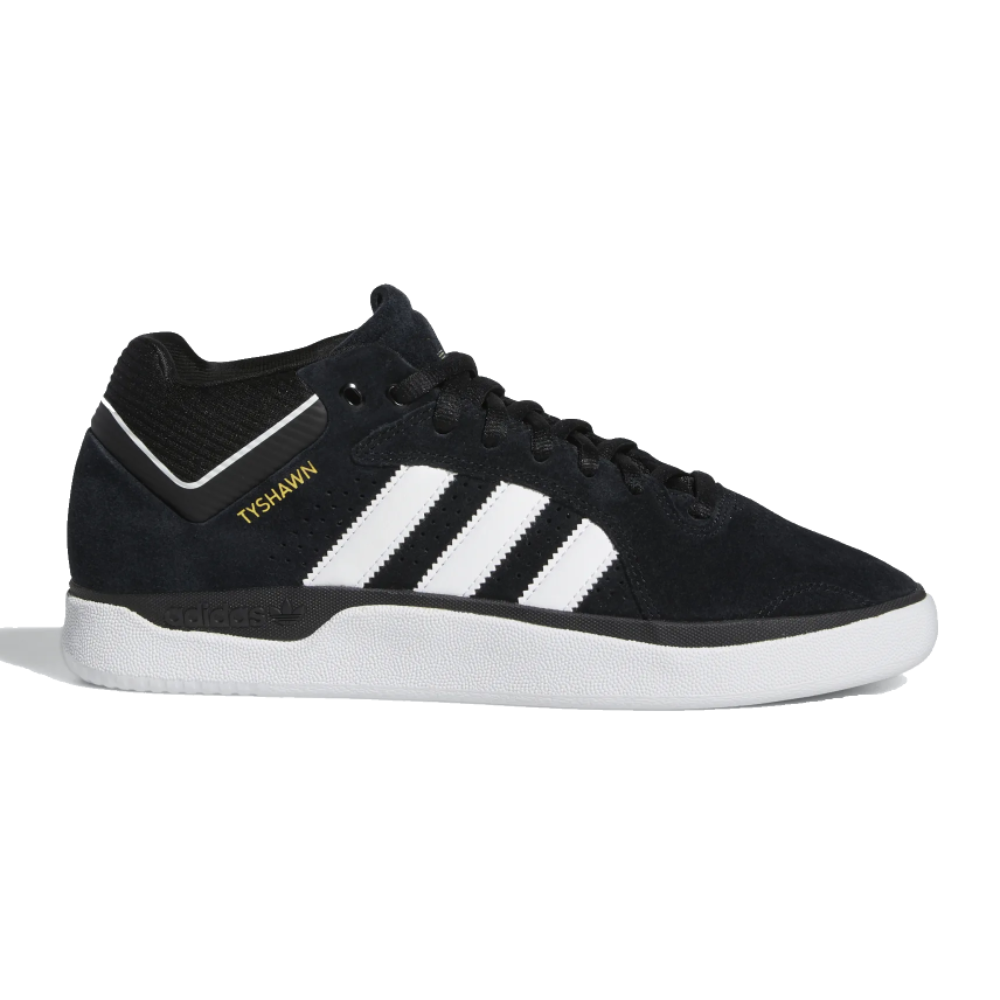 Adidas Tyshawn Skate Shoes - Black/White/Black.