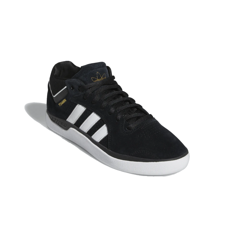 Adidas Tyshawn Skate Shoes - Black/White/Black.