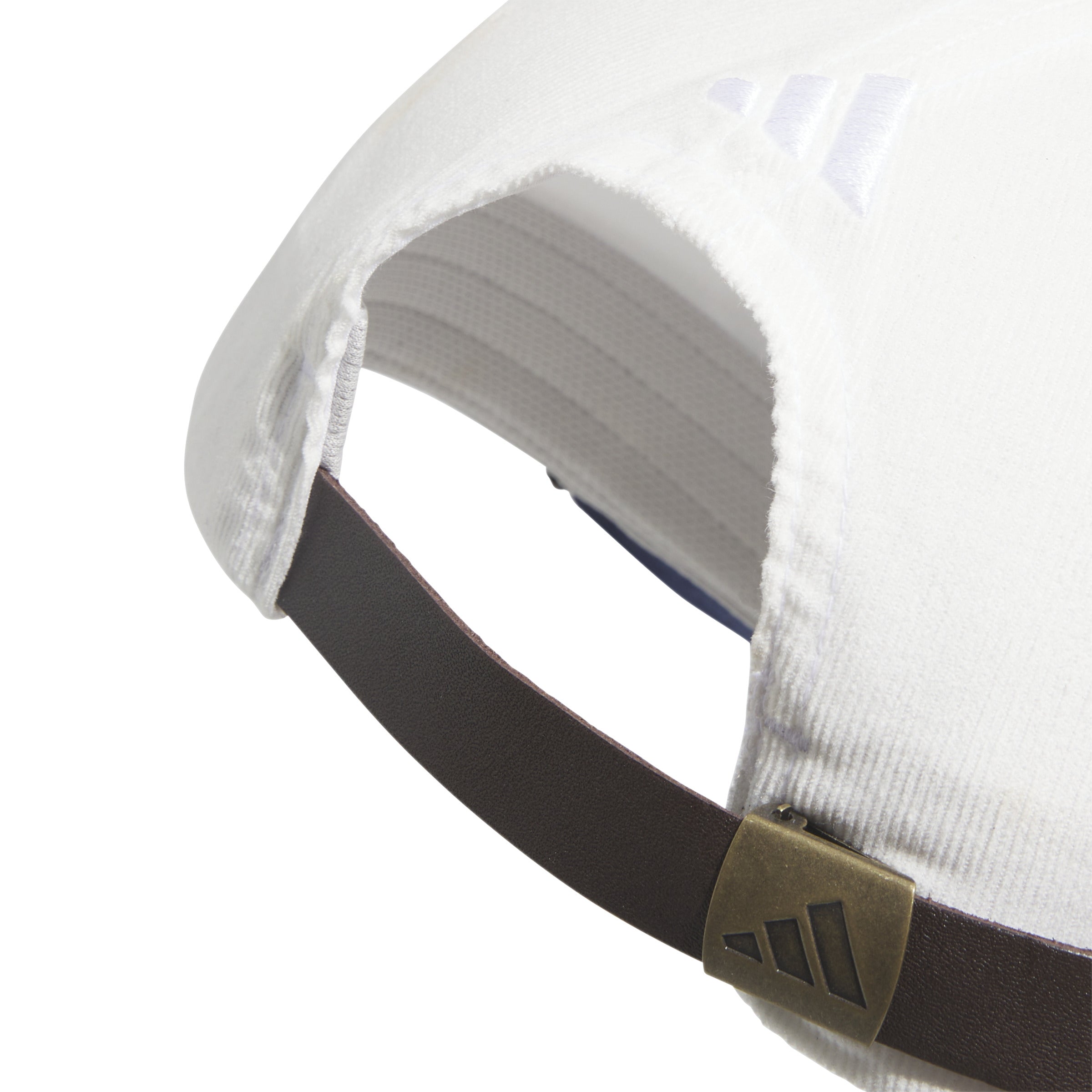 adidas White Leather Cord Corduroy Cap - Sunday Pins