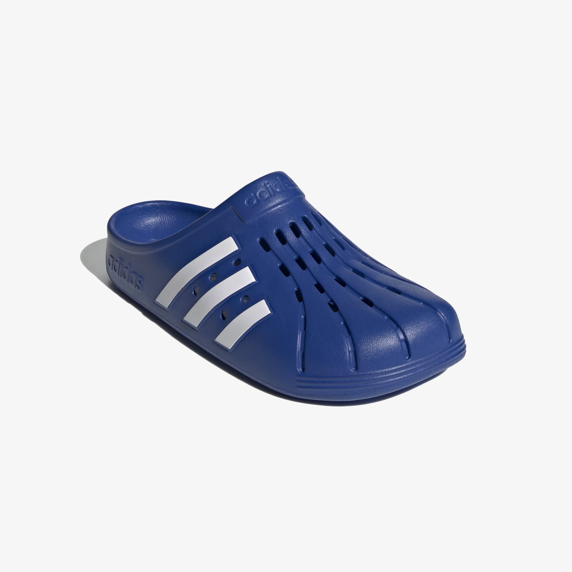 Adilette Clogs in Royal Blue/White/Royal Blue