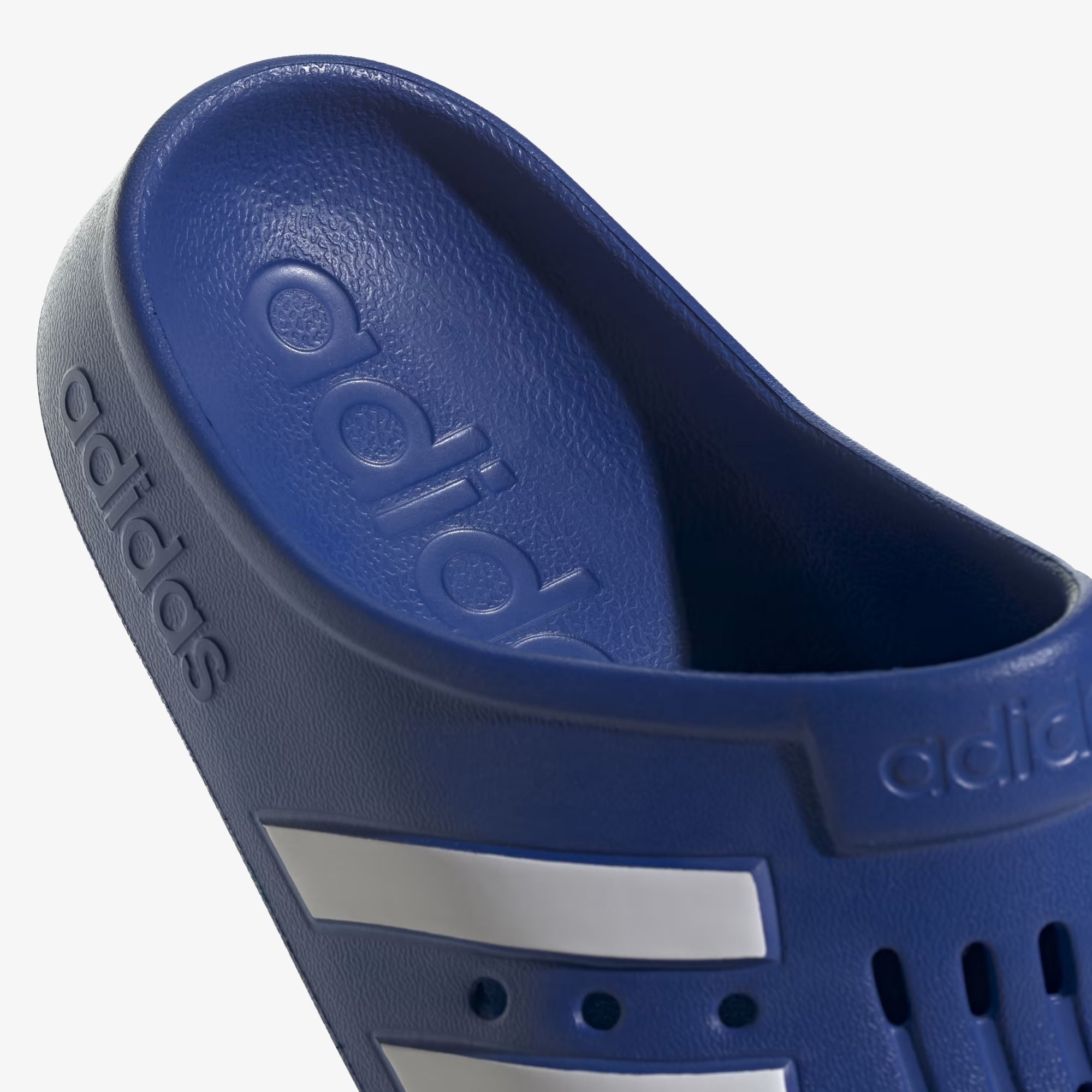 Adilette Clogs in Royal Blue/White/Royal Blue