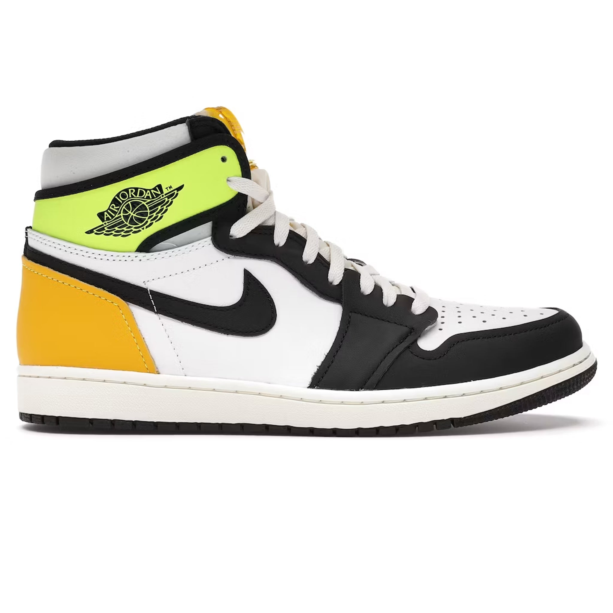 Air Jordan 1 High White Black Volt University Gold - Buy now!