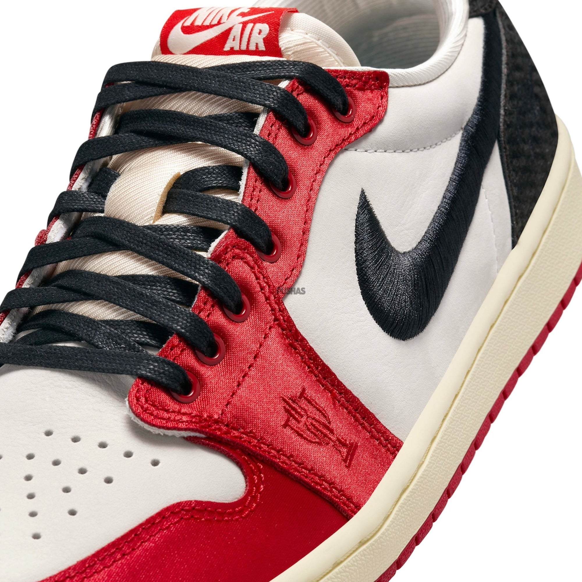 Air Jordan 1 Low OG Trophy Room Sail Black Varsity Red | 2024