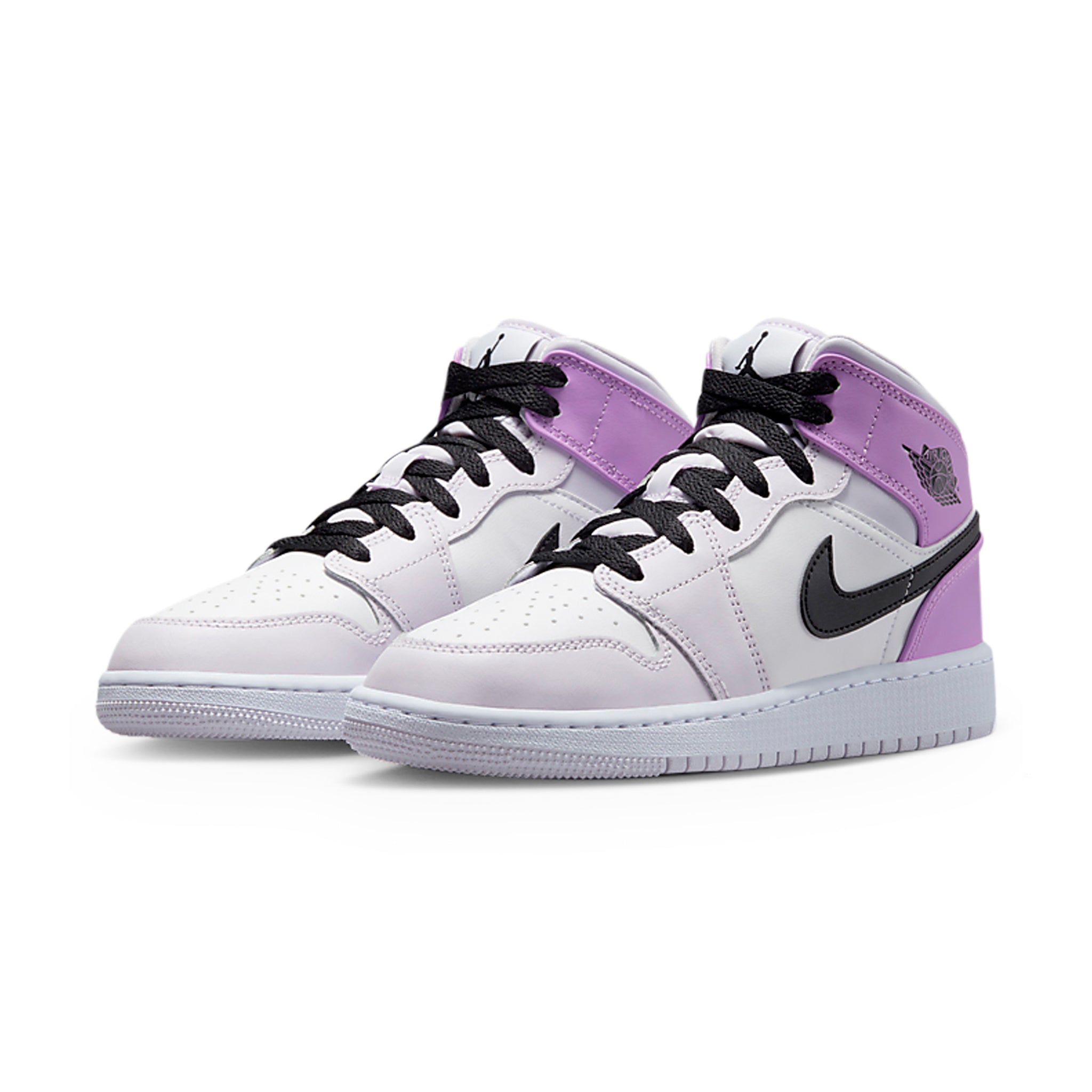 Air Jordan 1 Mid Barely Grape sneakers for kids