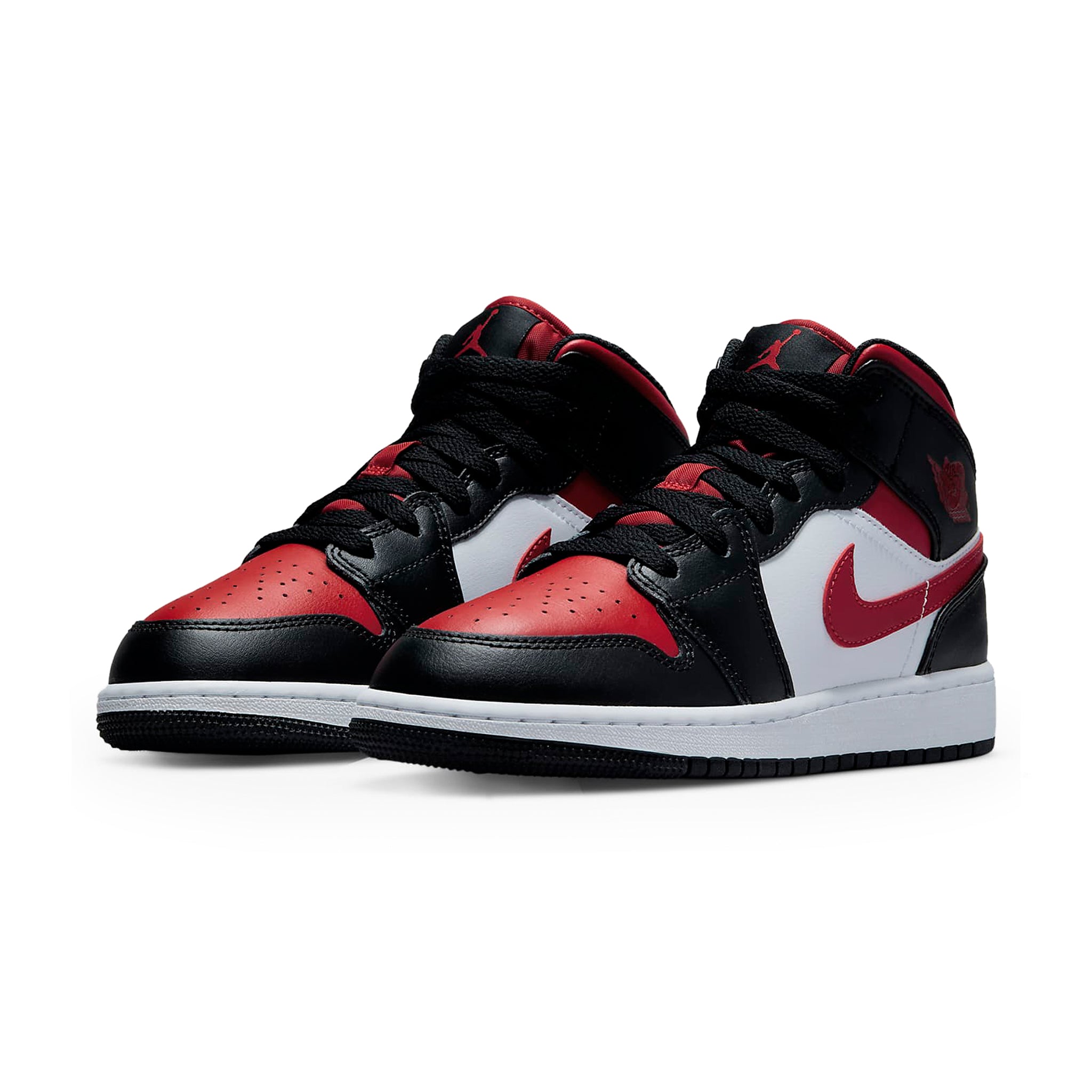 Air Jordan 1 Mid Black Fire Red (GS) for sale