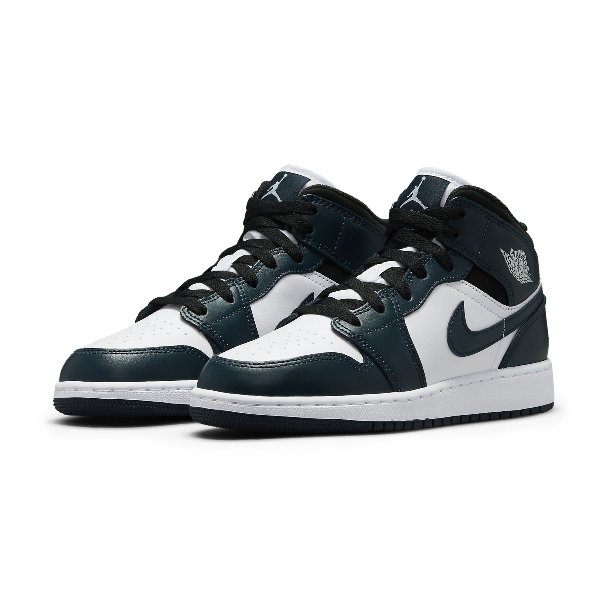 Air Jordan 1 Mid Dark Teal (GS) shoes.