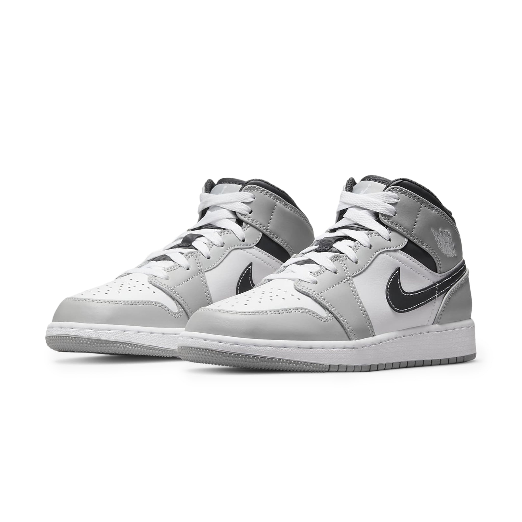 Air Jordan 1 Mid Light Smoke Grey Anthracite for kids