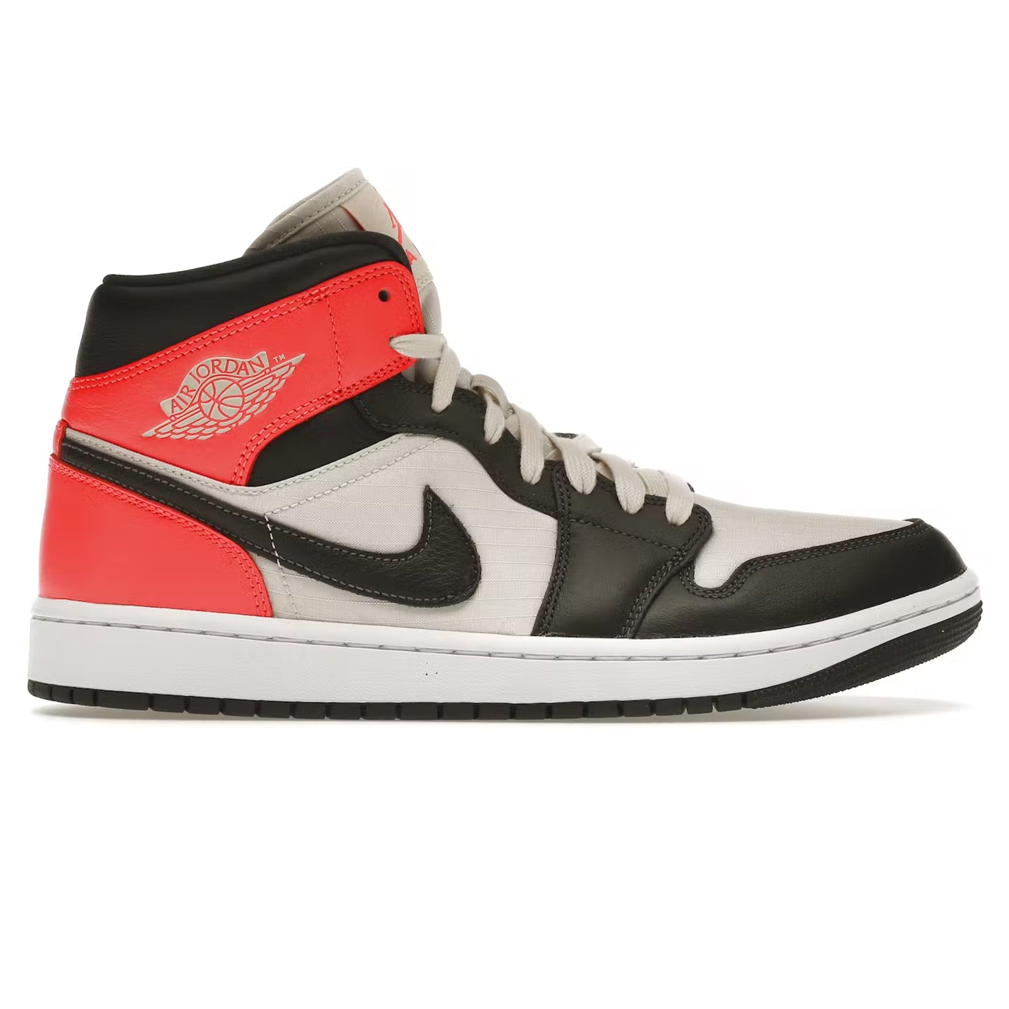 Air Jordan 1 Mid Newsprint Light Orewood Brown Women's shoes