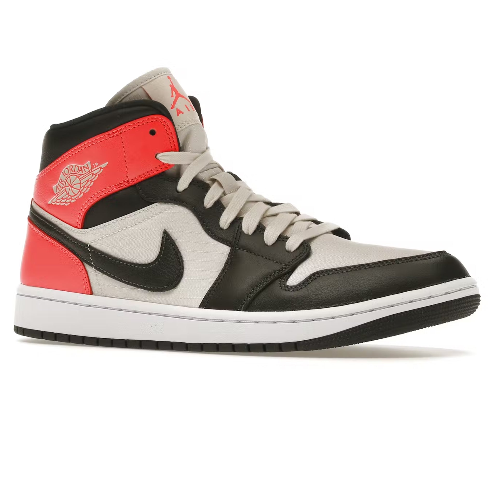 Air Jordan 1 Mid Newsprint Light Orewood Brown Women's shoes