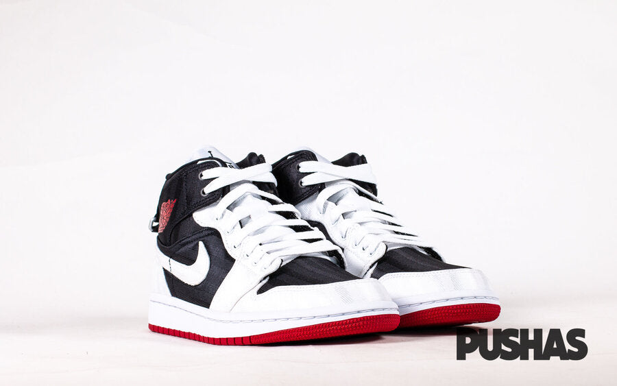 Air Jordan 1 Mid SE Utl White Black Red 2021 sneakers.