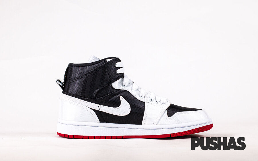 Air Jordan 1 Mid SE Utl White Black Red 2021 sneakers.