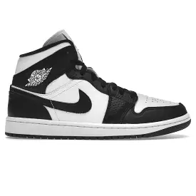 Air Jordan 1 Mid Split Black White Women's Shoes