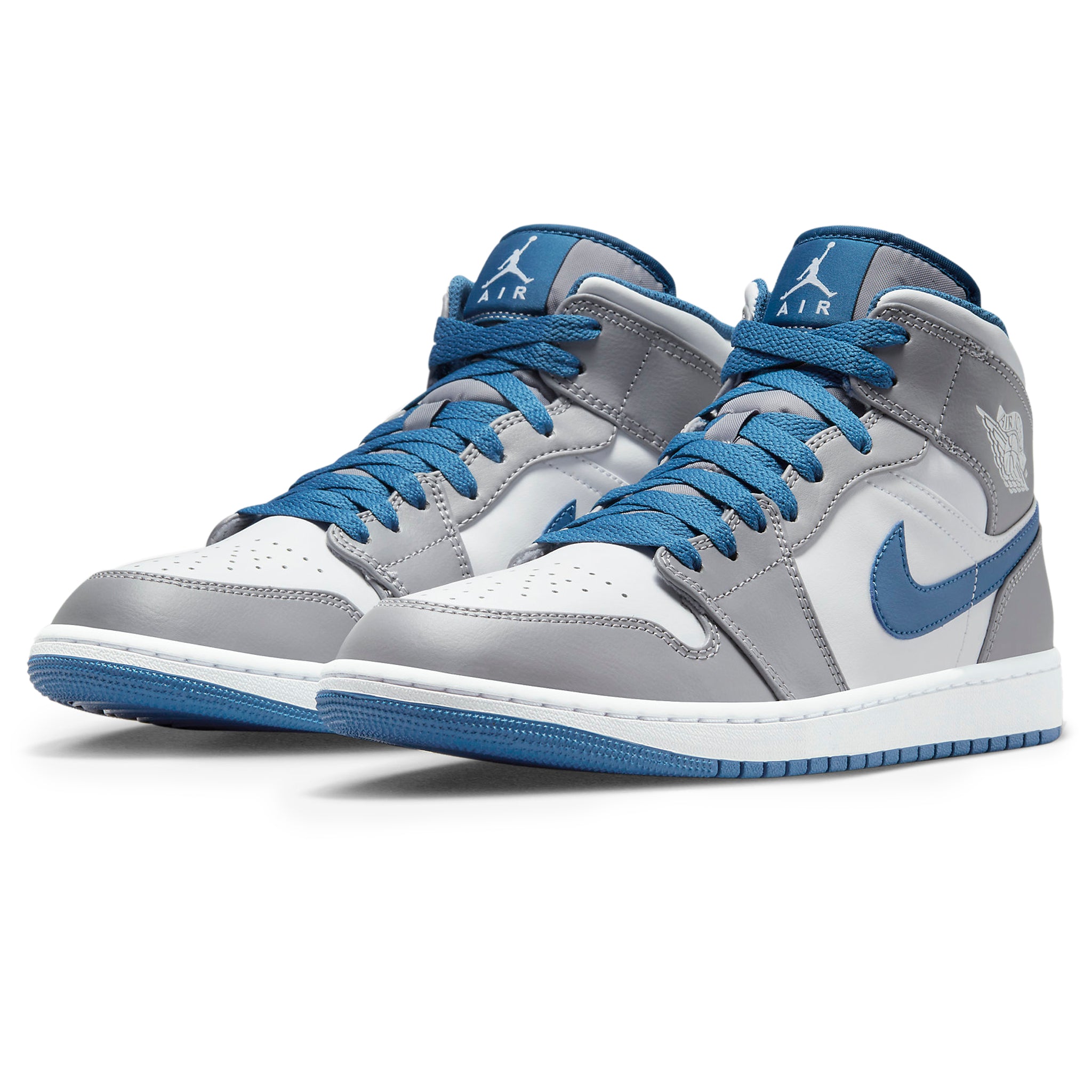 Air Jordan 1 Mid True Blue Cement - A highly sought-after sneaker option for sneakerheads.