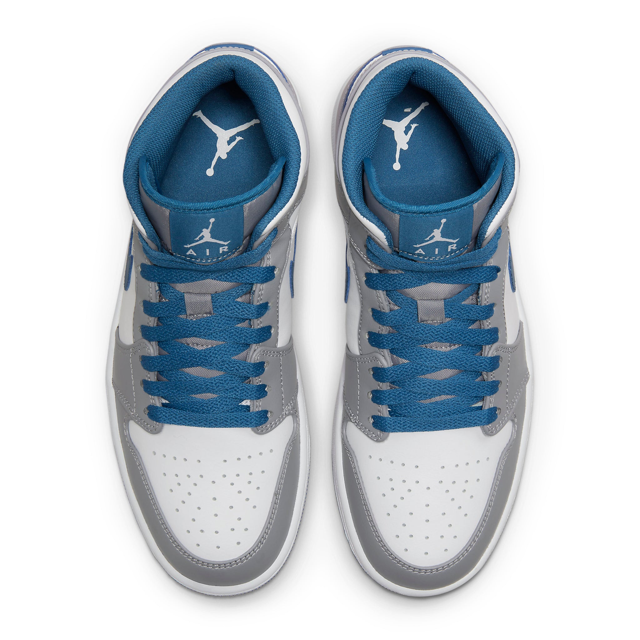 Air Jordan 1 Mid True Blue Cement - A highly sought-after sneaker option for sneakerheads.