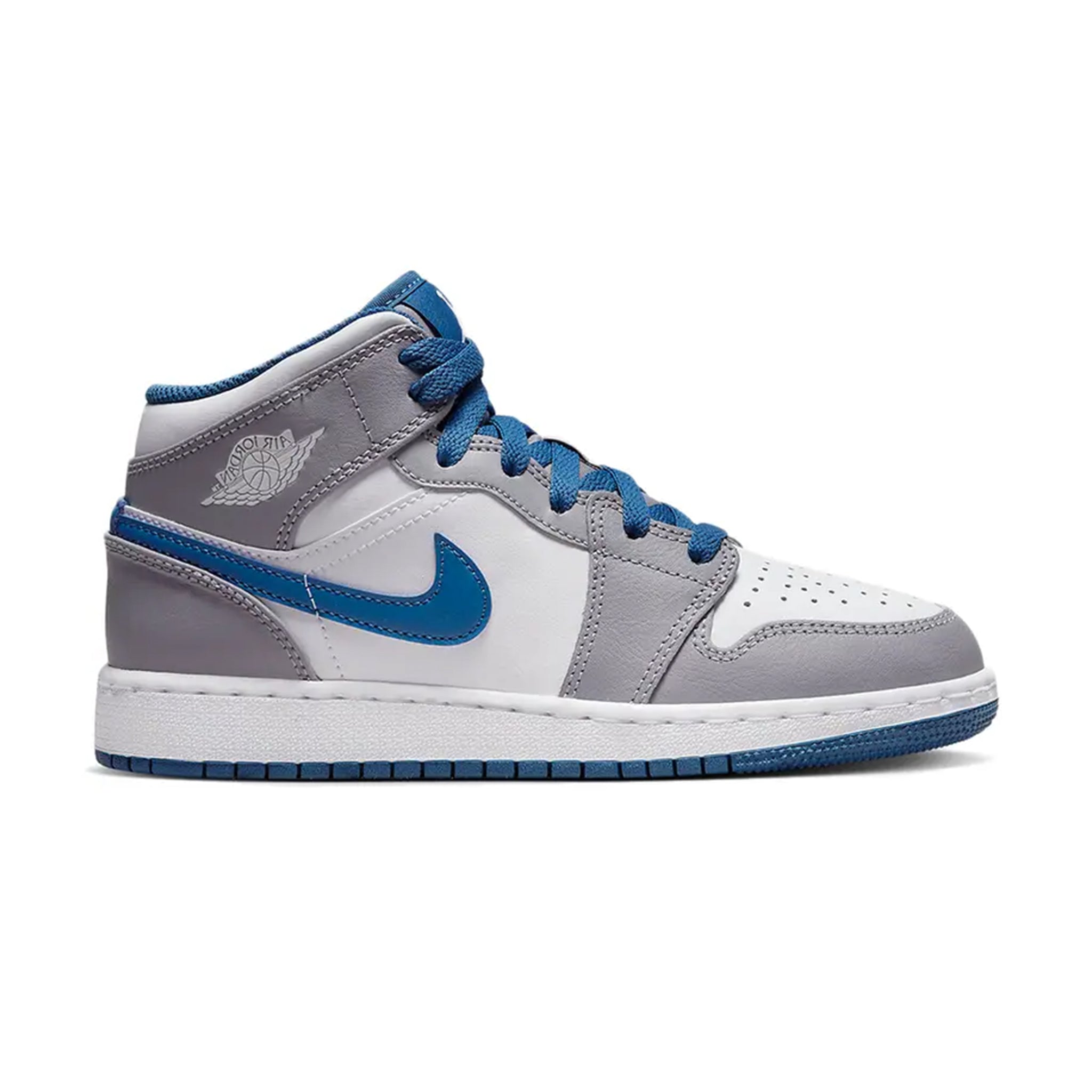 Air Jordan 1 Mid True Blue Cement (GS) - Shopping for Sneakers