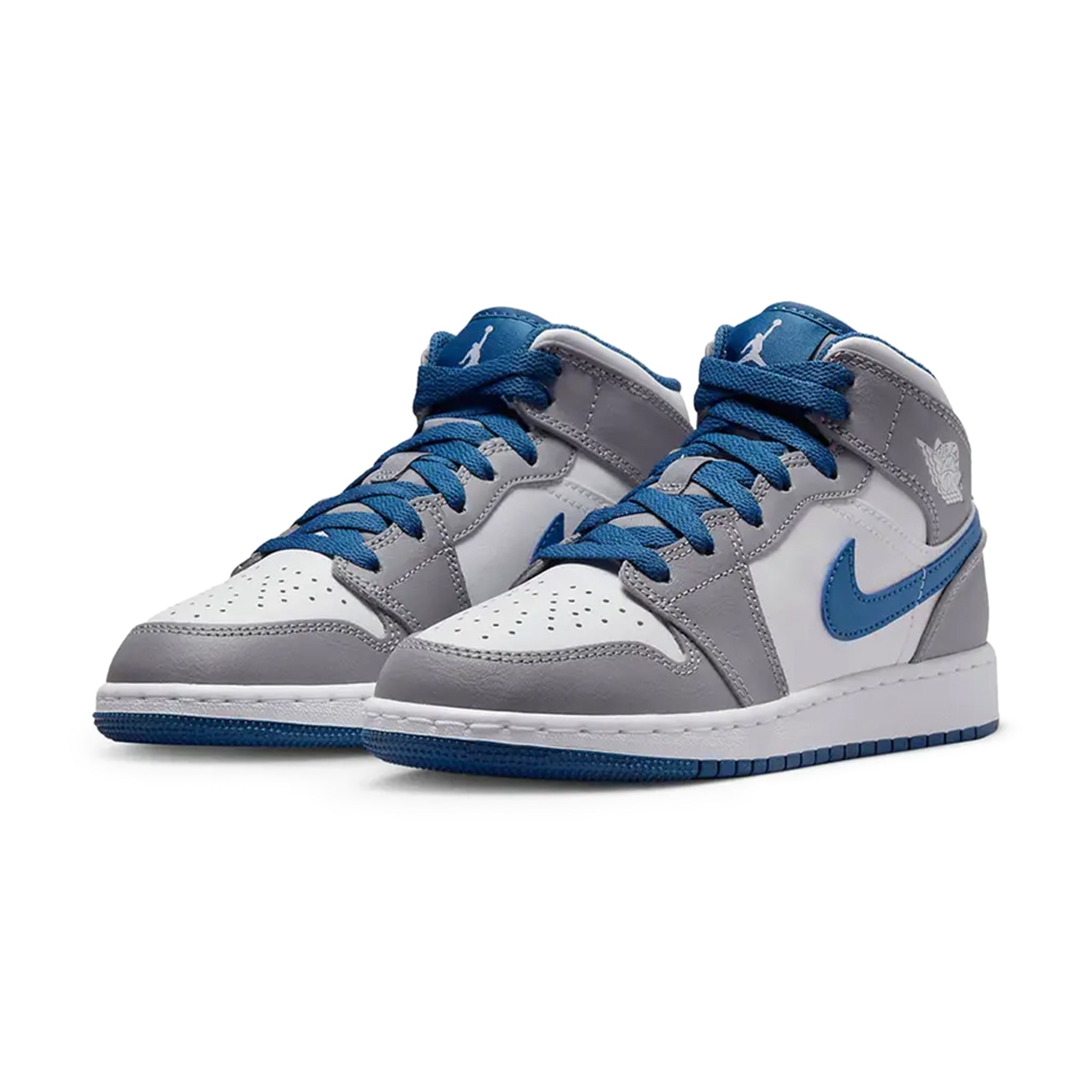 Air Jordan 1 Mid True Blue Cement (GS) - Shopping for Sneakers