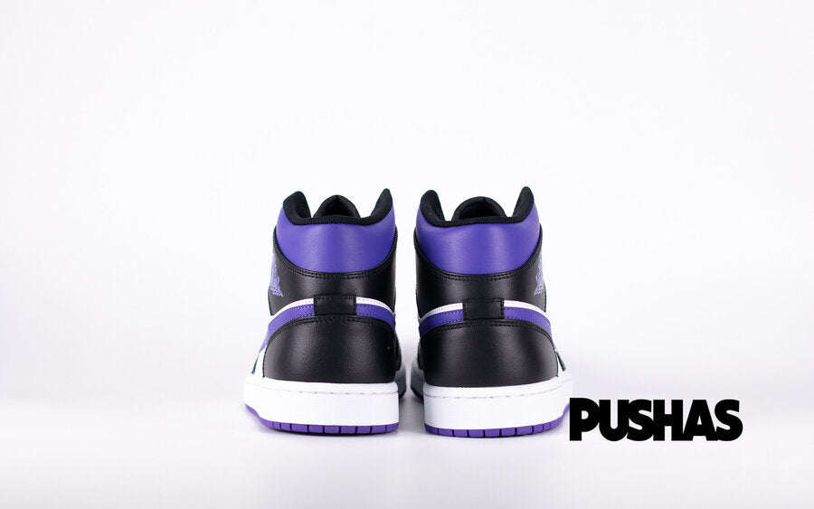 Air Jordan 1 Mid White Black Purple 2022