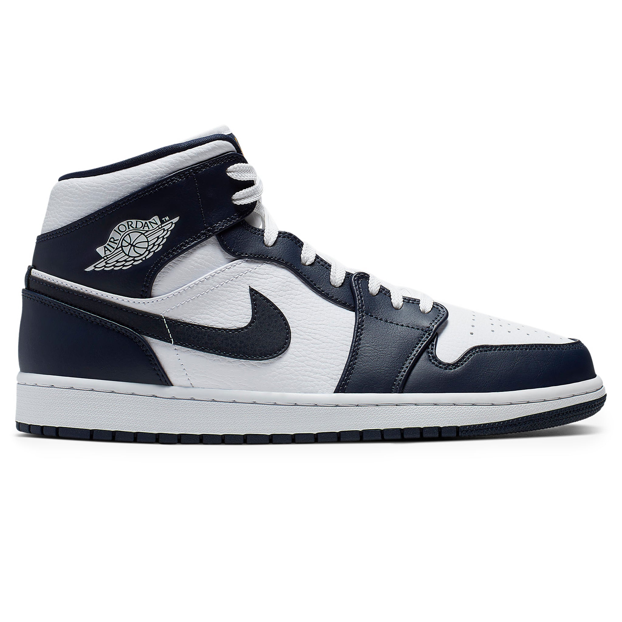 Air Jordan 1 Mid - White Metallic Gold Obsidian | Best Price