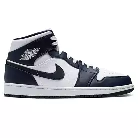 Air Jordan 1 Mid - White Metallic Gold Obsidian | Best Price