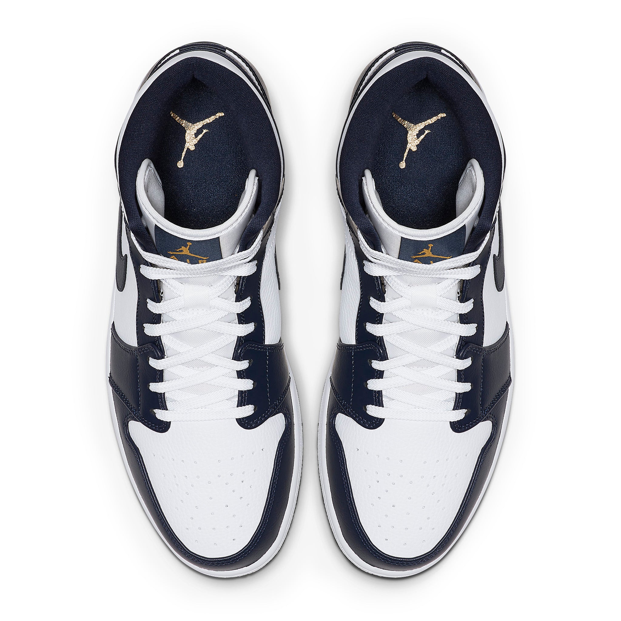 Air Jordan 1 Mid - White Metallic Gold Obsidian | Best Price