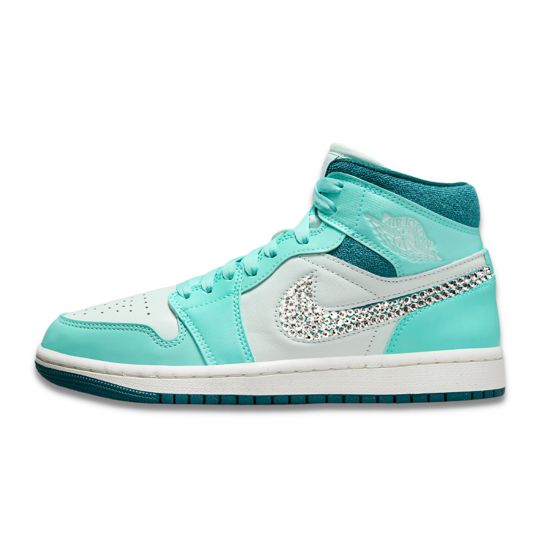 Air Jordan 1 Women Mid Teal White