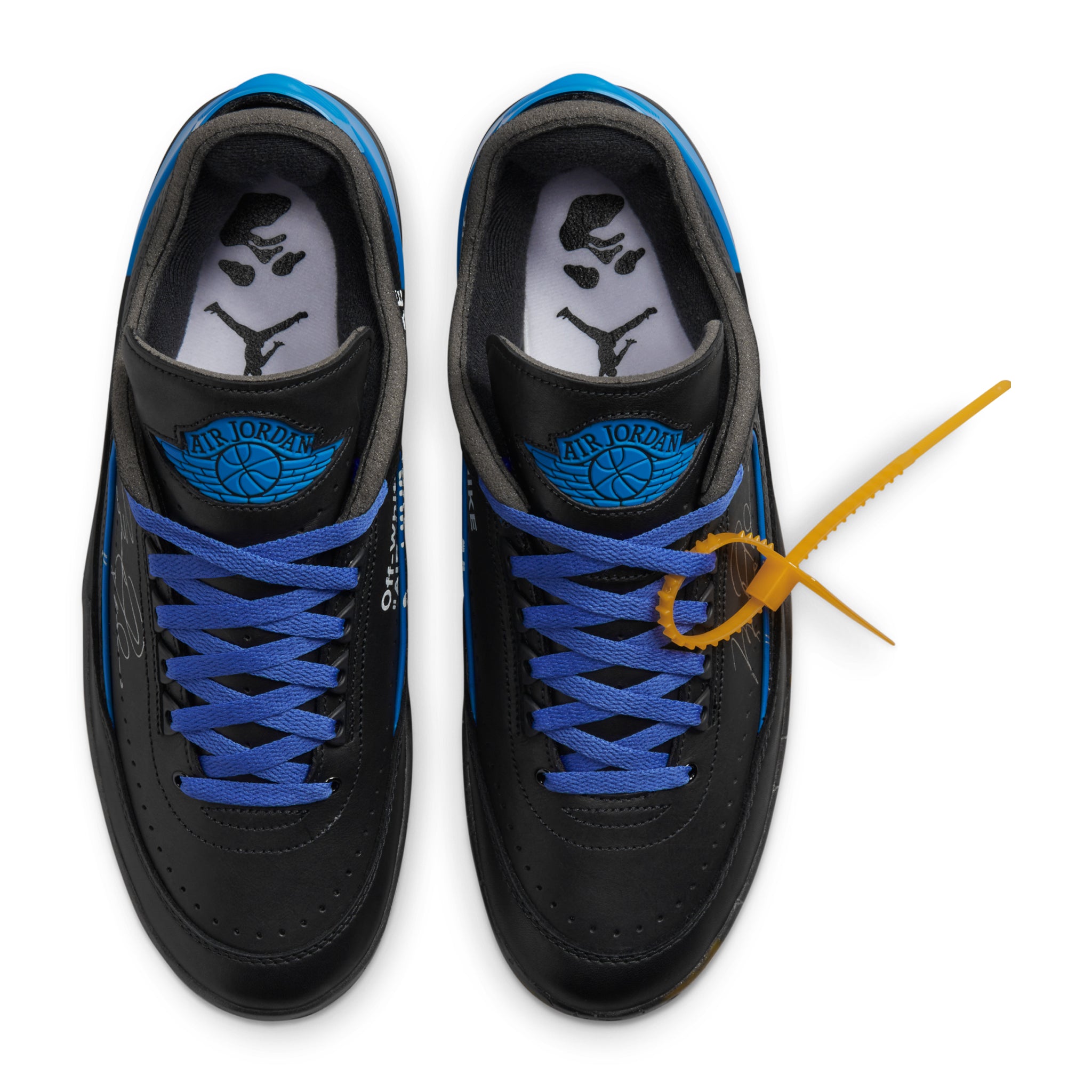 Air Jordan 2 Off-White Retro Low Black Blue - Buy Online