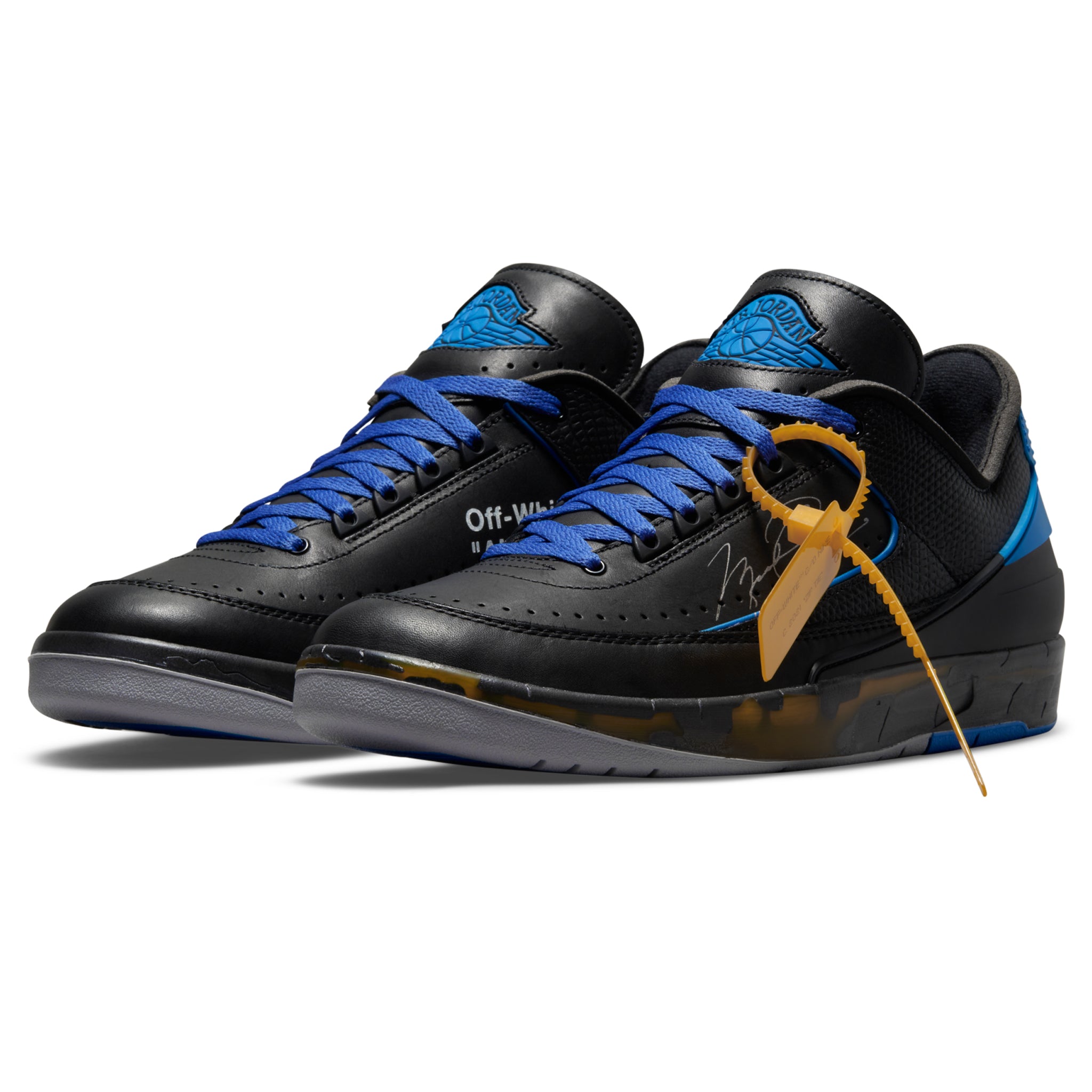 Air Jordan 2 Off-White Retro Low Black Blue - Buy Online