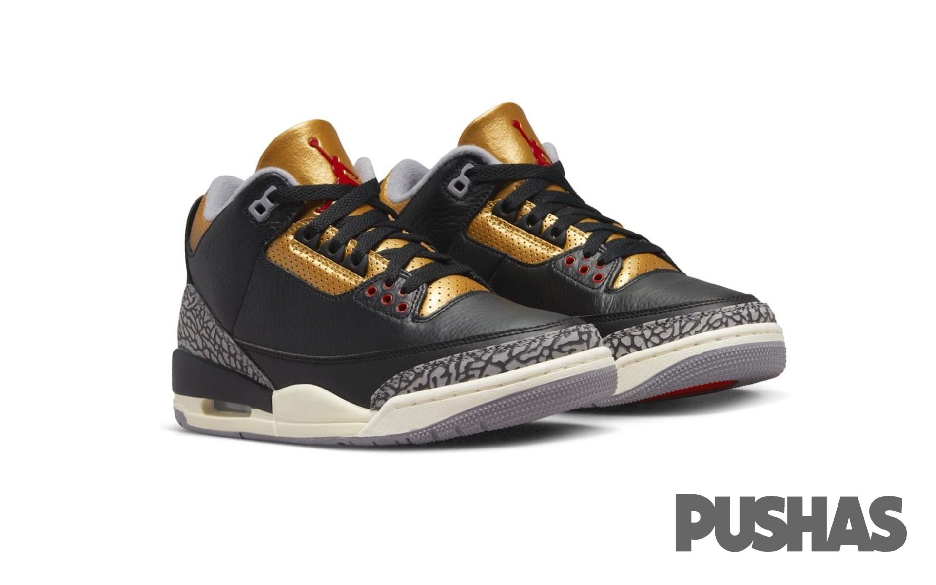 Air Jordan 3 Black Cement Gold 2022 Women's Edition