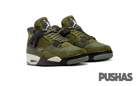 Air Jordan 4 Retro SE 'Craft Medium Olive' GS sneakers 2023.