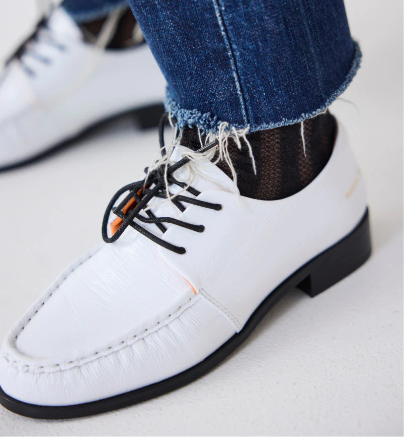 Alice Neel Leather Lace Up, Milk Crush shoes