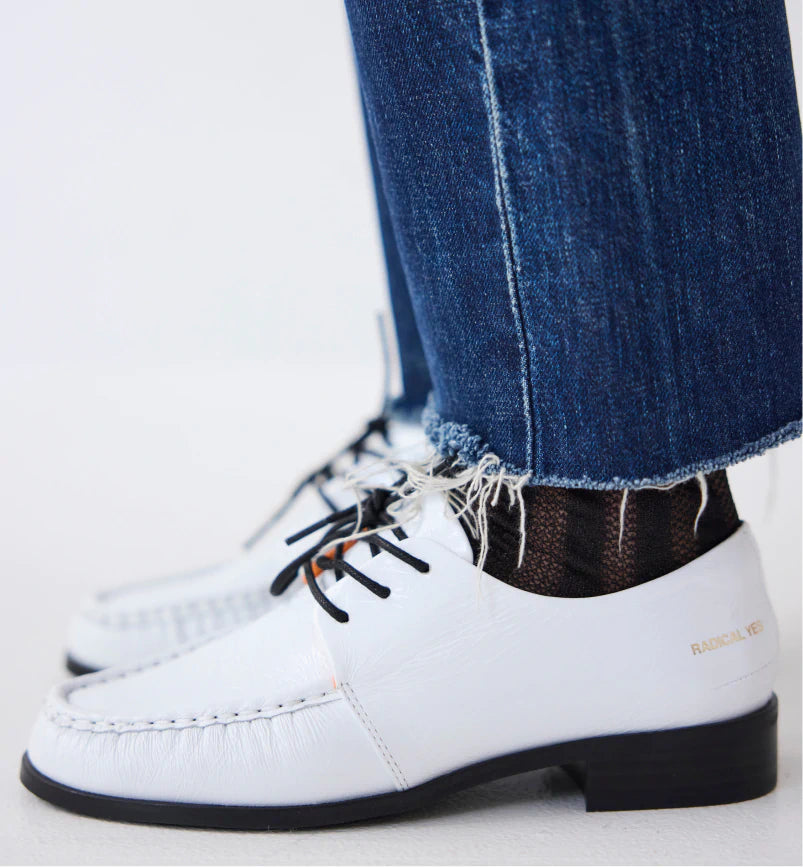 Alice Neel Leather Lace Up, Milk Crush shoes