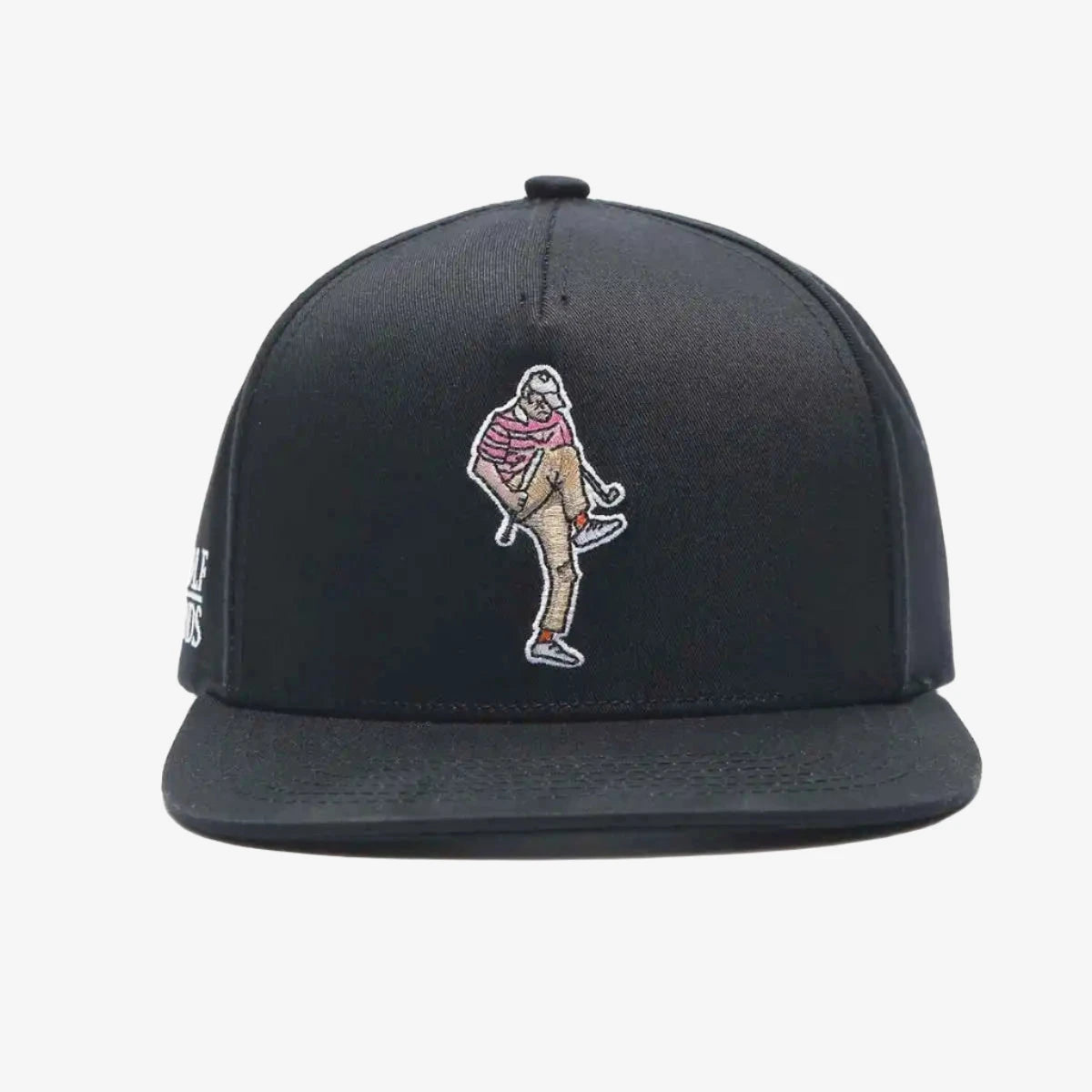 Angry Golfer Golf Hat - Flat Brim, Black SnapBack Hat