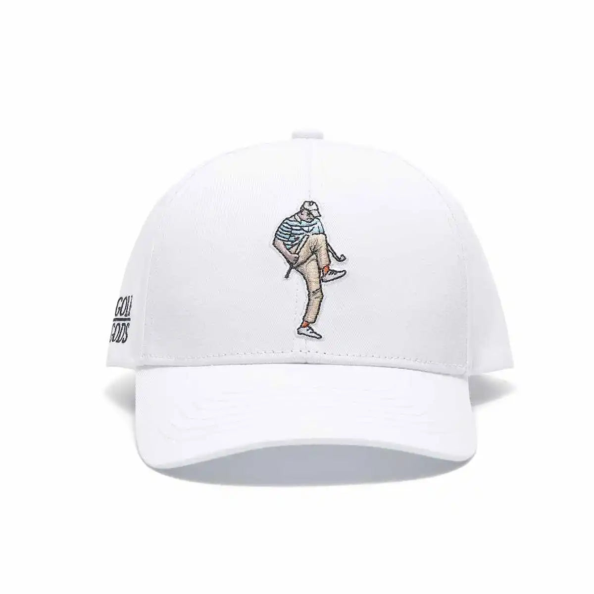 Angry Golfer SnapBack Golf Hat - White Curved Brim