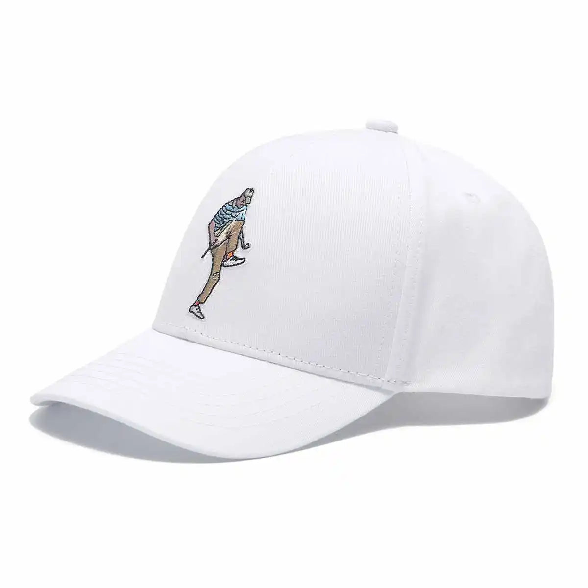 Angry Golfer SnapBack Golf Hat - White Curved Brim