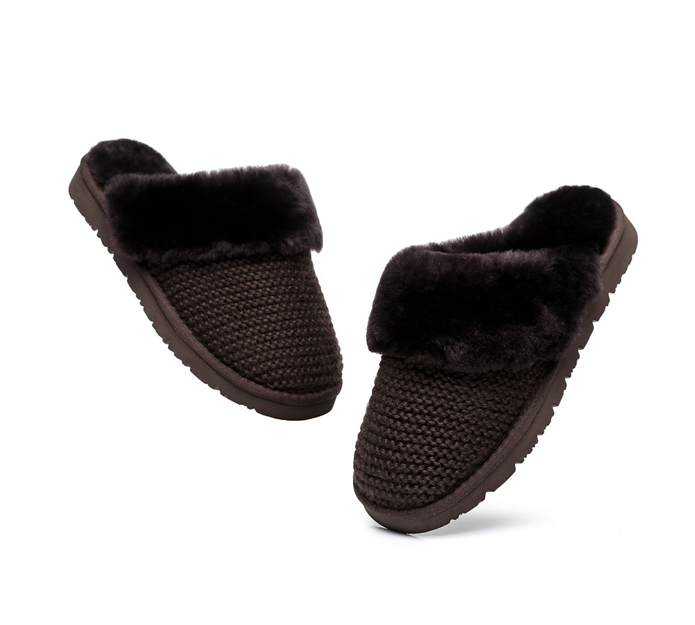 Australian Shepherd Women's UGG Sheepskin Wool Slipper - Linden