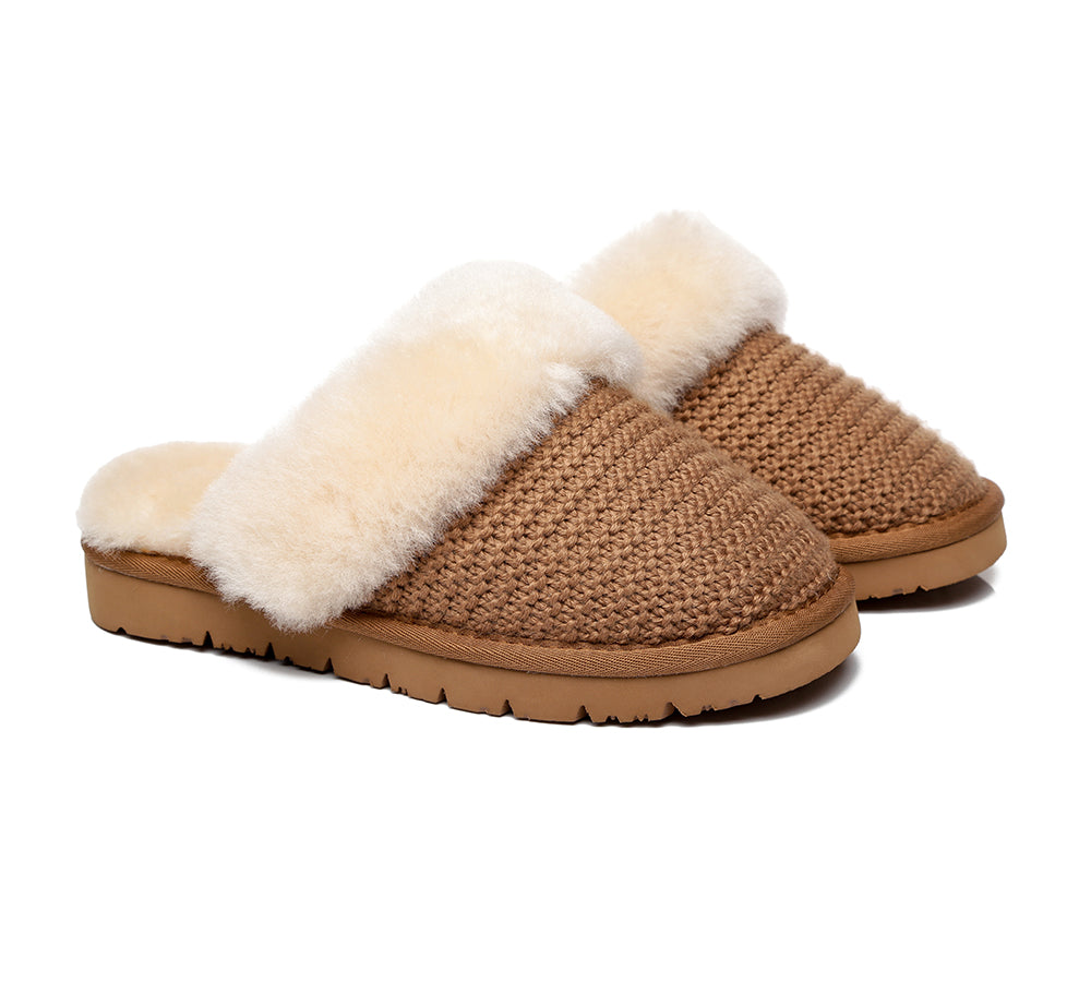 Australian Shepherd Women's UGG Sheepskin Wool Slipper - Linden