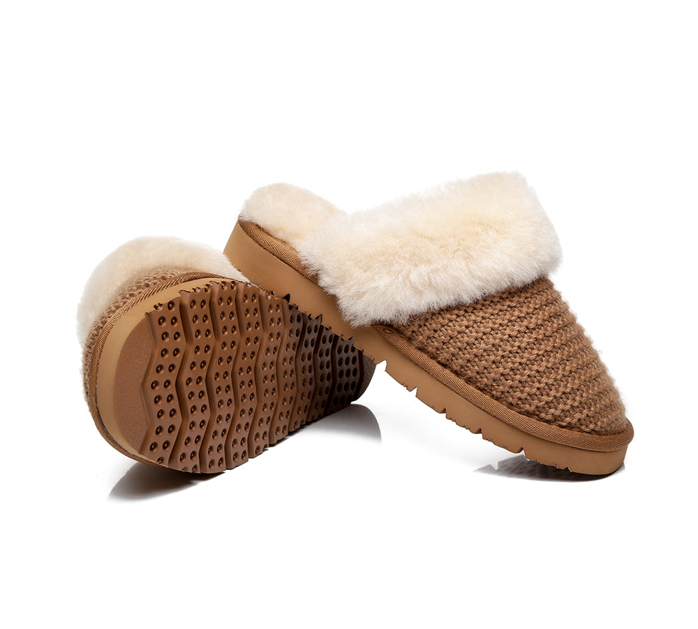 Australian Shepherd Women's UGG Sheepskin Wool Slipper - Linden