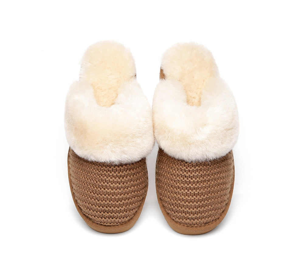 Australian Shepherd Women's UGG Sheepskin Wool Slipper - Linden