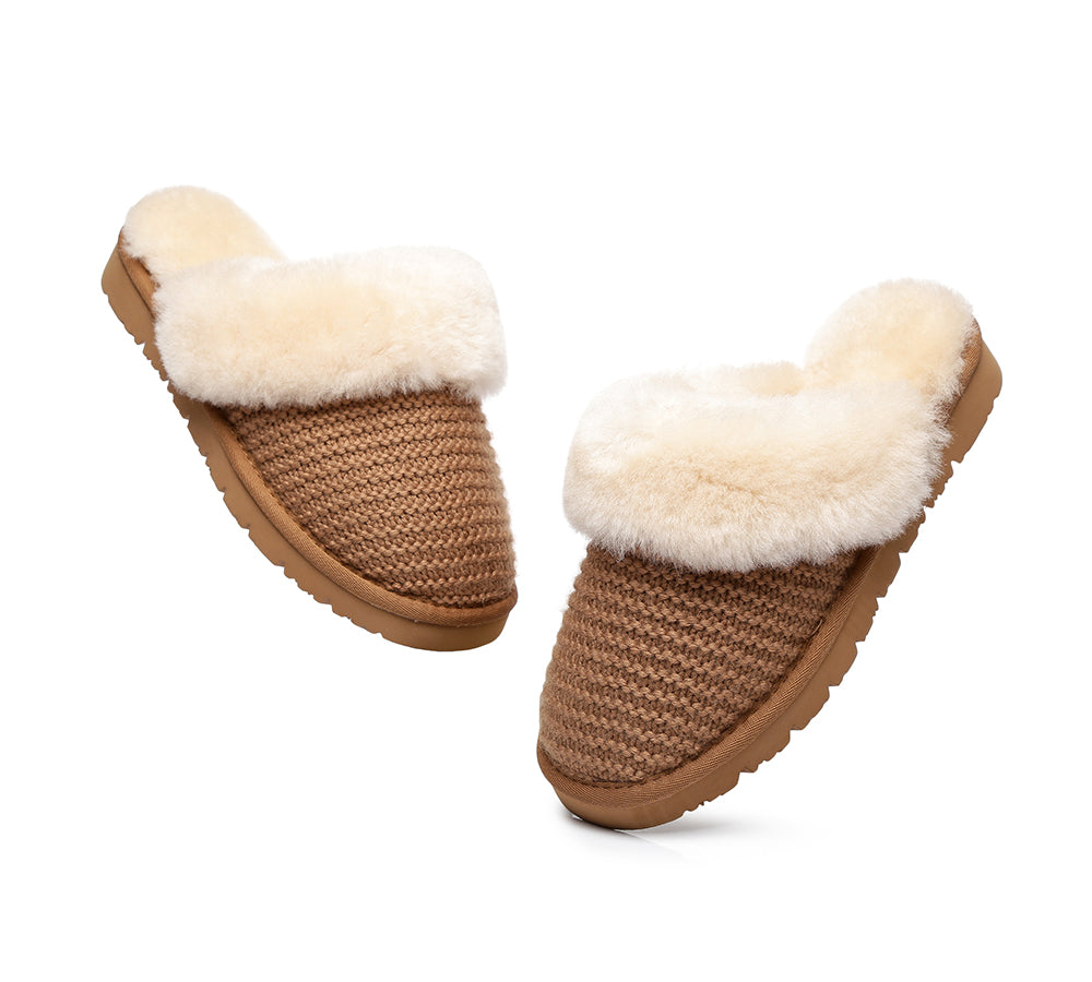 Australian Shepherd Women's UGG Sheepskin Wool Slipper - Linden