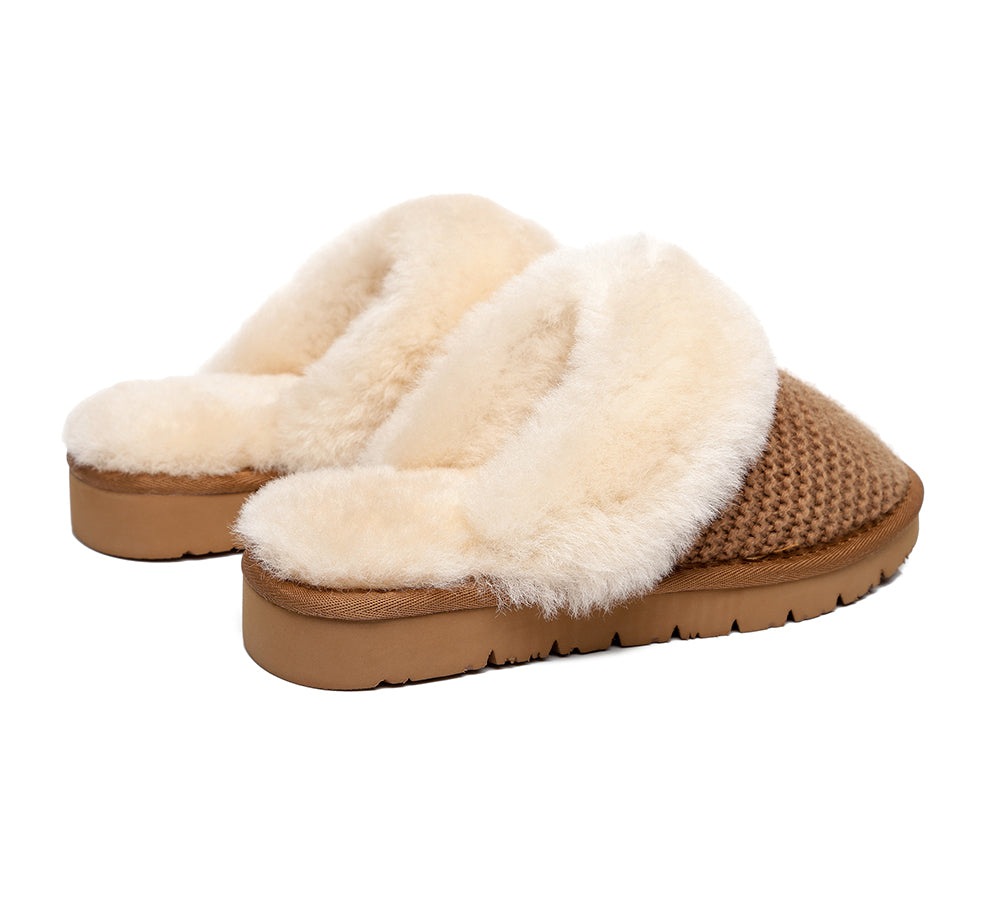 Australian Shepherd Women's UGG Sheepskin Wool Slipper - Linden