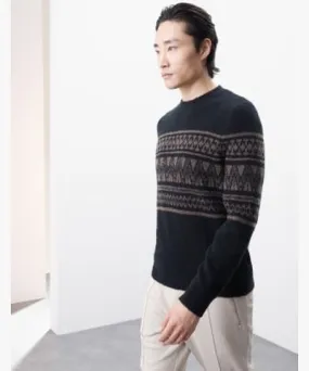 Autograph Mens Merino Wool Fair Isle Sweater