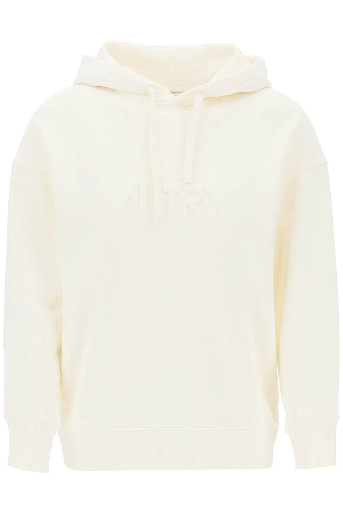 Autry cream hoodie with embossed logo HOPW521S SUOLA for sale.