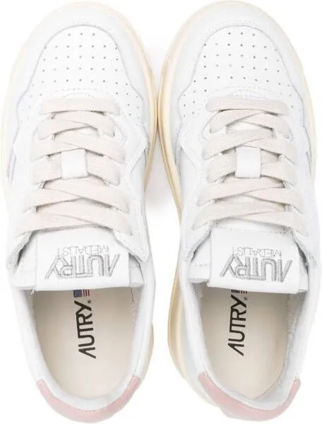 White Autry Kids low-top leather sneakers